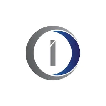 Vector illustration initial letter i and circle icon logo modern design Stock Illustration