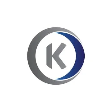 Vector illustration initial letter k and circle icon logo modern design Stock Illustration