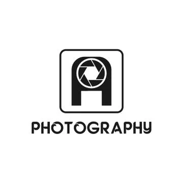 Vector illustration initial letter a photography icon logo Stock Illustration