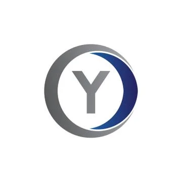 Vector illustration initial letter y and circle icon logo modern design Stock Illustration