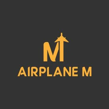 Vector illustration initial travel logo design orange color Stock Illustration