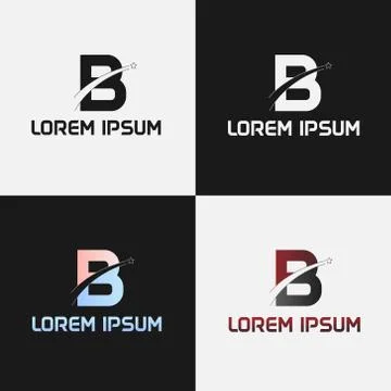 Vector illustration of the initials letter a with road and star designs Stock Illustration