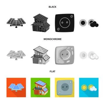 Vector illustration of innovation and technology symbol. Set of innovation and 스톡 일러스트