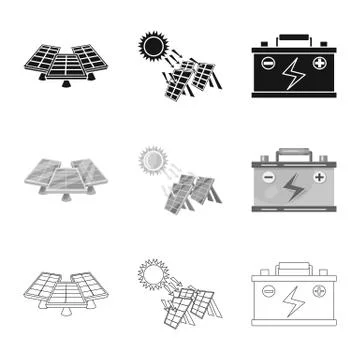 Vector illustration of innovation and technology sign. Set of innovation and イラスト素材