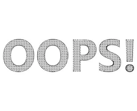 Vector illustration the inscription - Oops. Molecular lattice. Structural mesh Stockillustratie