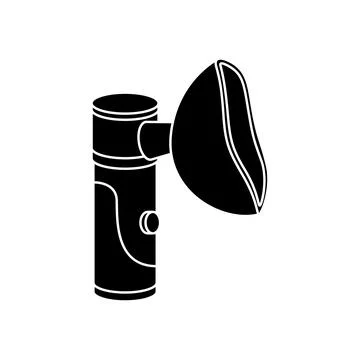 Vector illustration of an inter-nebulizer. A medical device for the treatment Stock Illustration