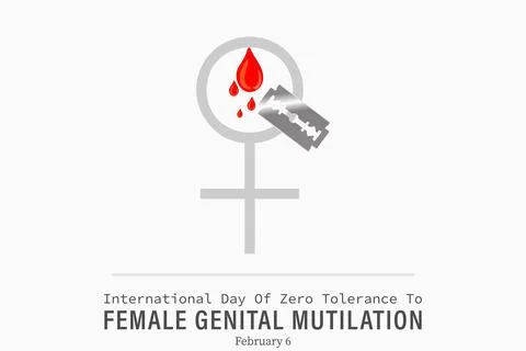 Vector illustration of International Day of zero tolerance for female genital Stock Illustration