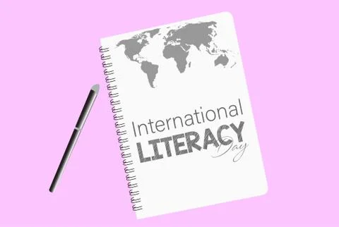 Vector Illustration of International literacy day. 8 September. Ilustração Stock