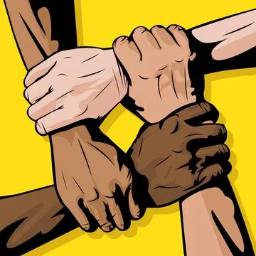 Vector Illustration of Interracial union Stock Illustration