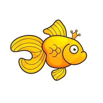 Vector Illustration Isolated On Background Goldfish Aquarium Fish Silhouette  イラスト素材