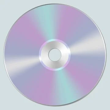 Vector illustration of isolated blank compact disc CD or DVD. Realistic style Stock Illustration