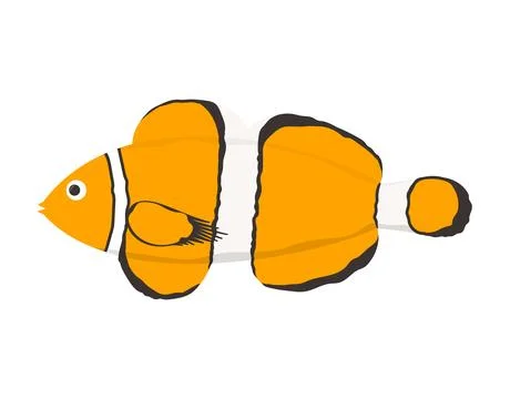 Vector illustration. Isolated cute sea fish in cartoon style. Stock Illustration