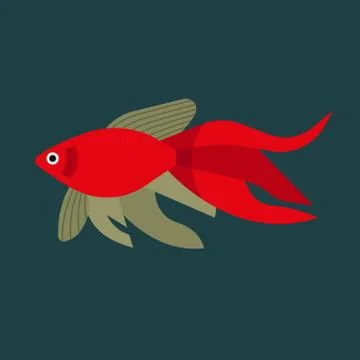 Vector illustration of isolated fish. Handdrawn design element Stock Illustration