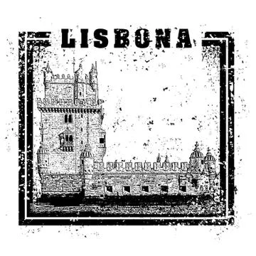 Vector illustration of isolated Lisbon icon Stockillustratie