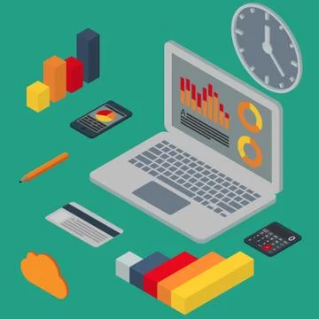 Vector illustration isometric Illustrazione stock