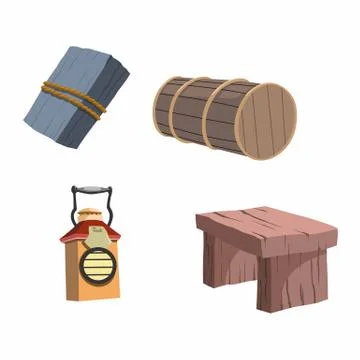 Vector illustration of items in the house Stock Illustration