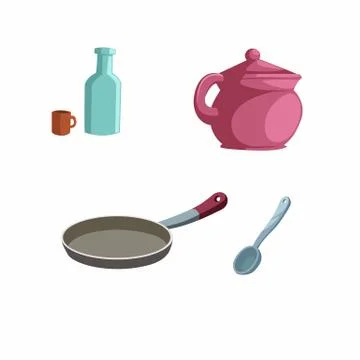Vector illustration of items in the house Stock Illustration