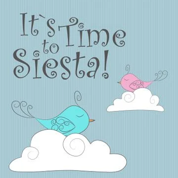 Vector Illustration Its time to siesta Stock Illustration