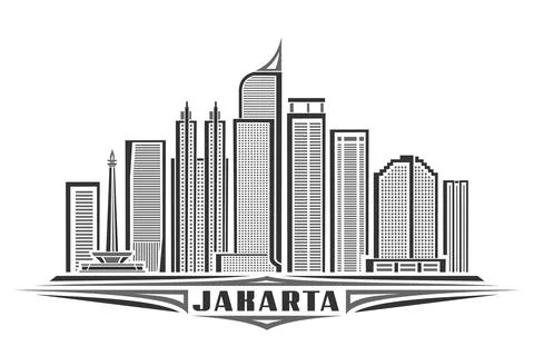 Vector illustration of Jakarta イラスト素材