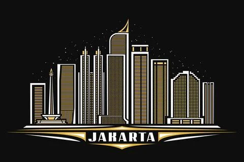 Vector illustration of Jakarta イラスト素材