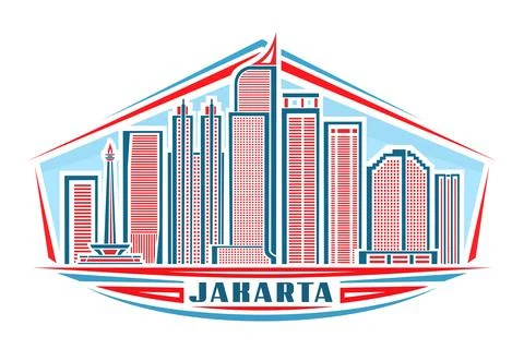 Vector illustration of Jakarta Stock Illustration