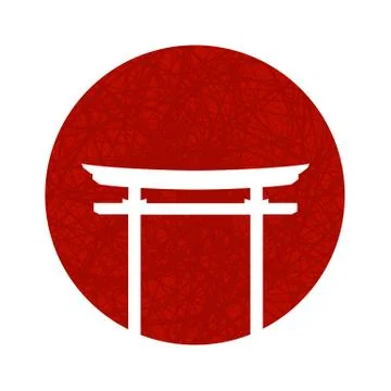 Vector illustration with japanese gate Stock Illustration