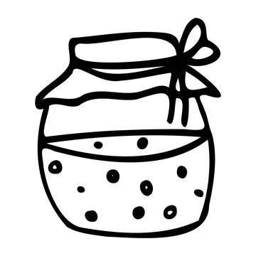 Vector illustration of a jar of jam. Stock Illustration
