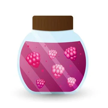 Vector illustration of a jar of jam. Stock Illustration