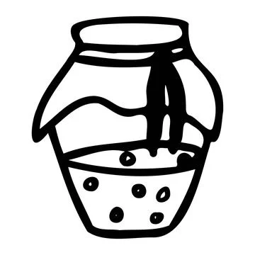 Vector illustration of a jar of jam. Stock Illustration