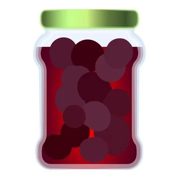 Vector illustration of jar of pickled grapes Stock Illustration