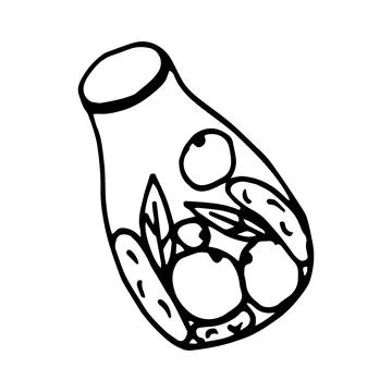 Vector illustration of a jar of pickles Stock Illustration