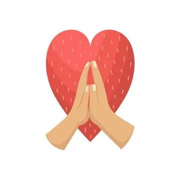 Vector illustration of the joined hands of a man and a woman, a couple in lov Ilustração Stock