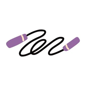 Vector illustration of a jump rope. Stock Illustration