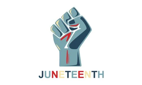 Vector illustration junetteenth isolated on white background. Stock Illustration