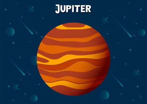 Vector illustration of Jupiter planet Stock Illustration