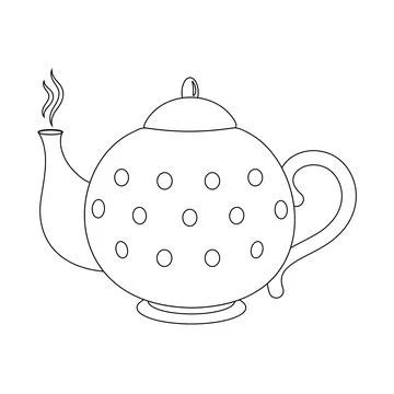 Vector illustration. The kettle icon. Hot tea Иллюстрация