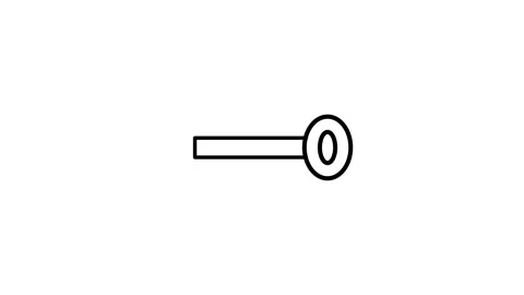 Vector illustration of a key icon, symbolizing security and access. Stock Footage 333663237
