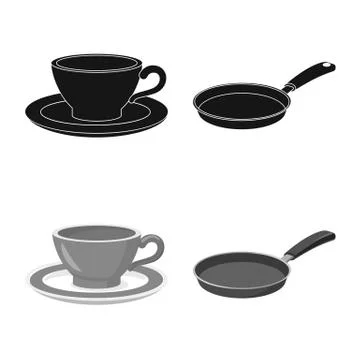 Vector illustration of kitchen and cook logo. Collection of kitchen and Illustration
