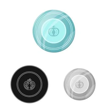 Vector illustration of kitchen and cook symbol. Set of kitchen and appliance Stock Illustration