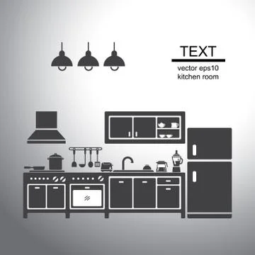 Vector illustration of kitchen Stock Illustration