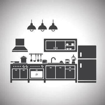 Vector illustration of kitchen Stock Illustration