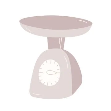 Vector illustration of a kitchen scale on a white background. Stock Illustration
