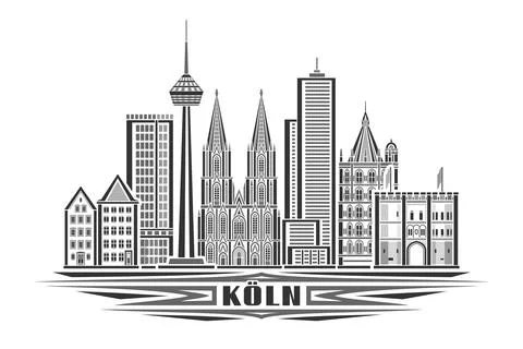 Vector illustration of Koln Stock Illustration