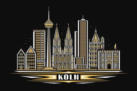 Vector illustration of Koln Stock Illustration