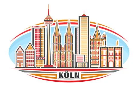 Vector illustration of Koln Stock Illustration