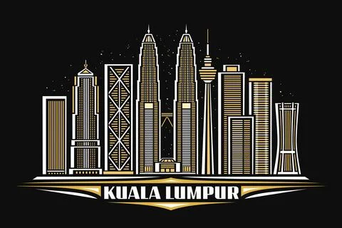 Vector illustration of Kuala Lumpur Stock Illustration