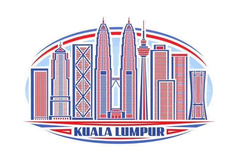 Vector illustration of Kuala Lumpur Stock Illustration