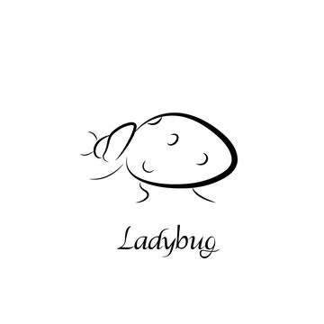 Vector illustration of ladybug. Stock Illustration