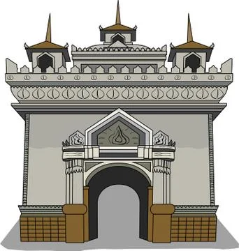 Vector illustration of  Laos symbol Stock Illustration