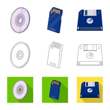Vector illustration of laptop and device icon. Set of laptop and server vector Stock Illustration
